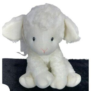 Baby Gund Little Blessing Lena Plush Lamb Stuffed Animal White 10" Soft Baby Toy